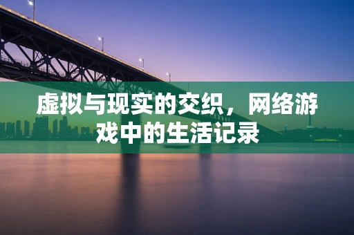 虚拟与现实的交织，网络游戏中的生活记录